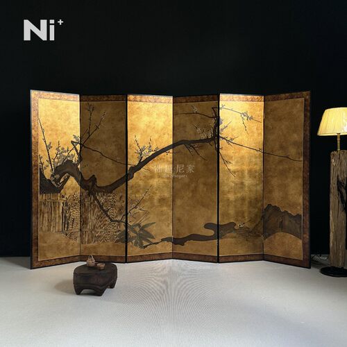 Ni+尼家古典中式入户屏风梅花隔断客厅遮挡酒店民宿装饰禅意折屏 - 封面