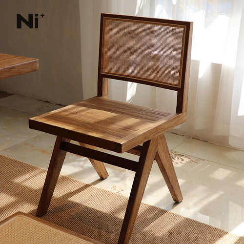 设计师日式藤编侘寂餐椅Ni+尼家