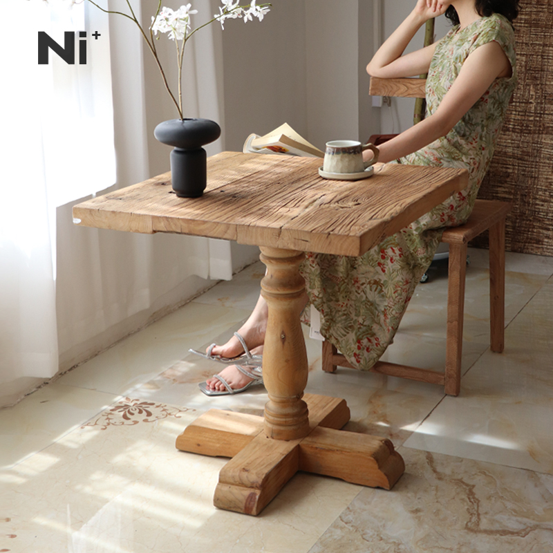 原木阳台咖啡厅餐桌Ni尼家侘寂风