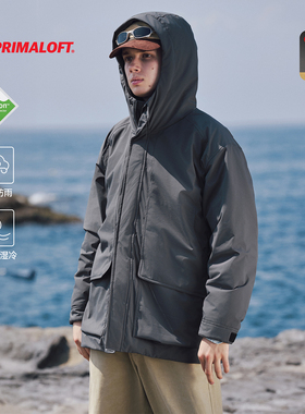 RESTICK「轻盾」80G金标P棉工装派克连帽棉服三防PrimaLoft棉衣