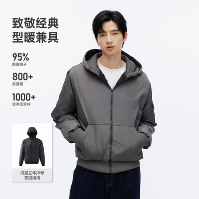 RESTICK连帽鹅绒飞行员夹克