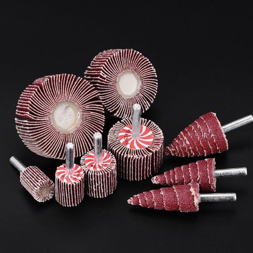 Cone Abrasive Flap Wheel with Shank for Metal Polishing