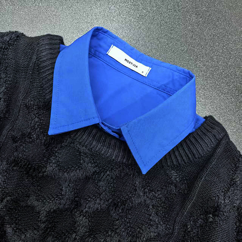 克莱因蓝！新全棉儿童假领子女小童假领衬衣假领子衬衫领叠穿男童