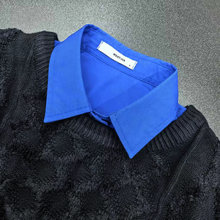 克莱因蓝！新全棉儿童假领子女小童假领衬衣假领子衬衫领叠穿男童