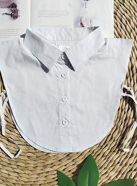 新款棉假领子女百搭假领内搭神器领子万能衣领职业白色衬衫假领男