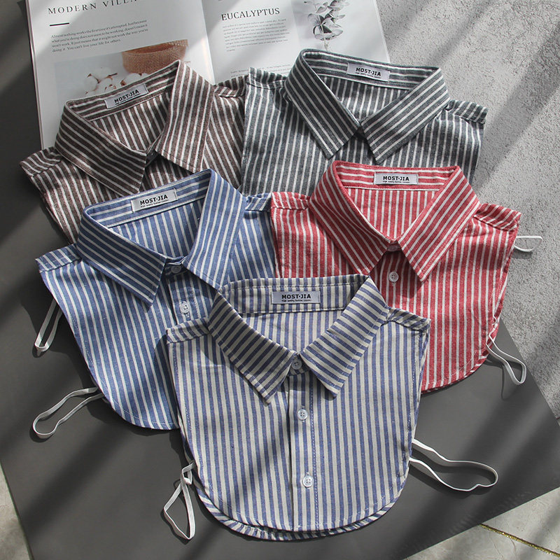 日系文艺秋冬新款棉复古条纹假领子女休闲百搭假领男衬衣假领子,服饰配件/皮带/帽子/围巾,假领,淘宝优惠券,粉丝福利购,淘宝优惠卷