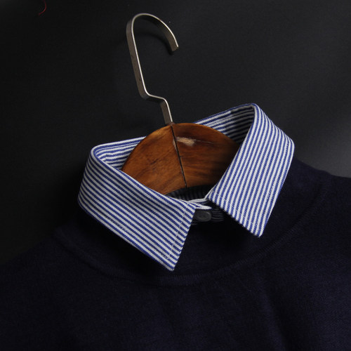 MOSTJIA假领子女百搭全棉条纹