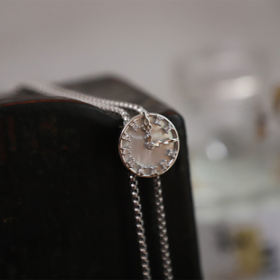 TIE小众款 冷色调 复古贝母时钟波洛领带男女小清新钢链皮绳BOLO