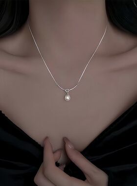 小众设计饰品锁骨链s925纯银新款