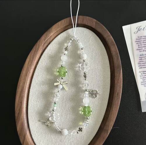 韩系清新四叶草手机链钥匙扣