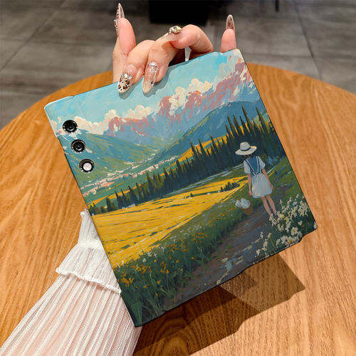 适用荣耀Vpurse手机壳Magicv5/Magicv2/Magicv2至臻版翻盖皮套Magicv3创意Magicvs3个性Magicvs插画Magicvs2