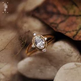 Золотое платиновое бриллиантовое ювелирное украшение, обручальное кольцо, 18 карат