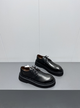 SAM JIMMY英伦暗黑厚底小皮鞋新款系带牛皮乐福鞋马塞尔德比男鞋