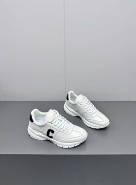 SAM JIMMY凯旋门厚底运动鞋C扣新款系带真皮lisa同款老爹鞋潮鞋男