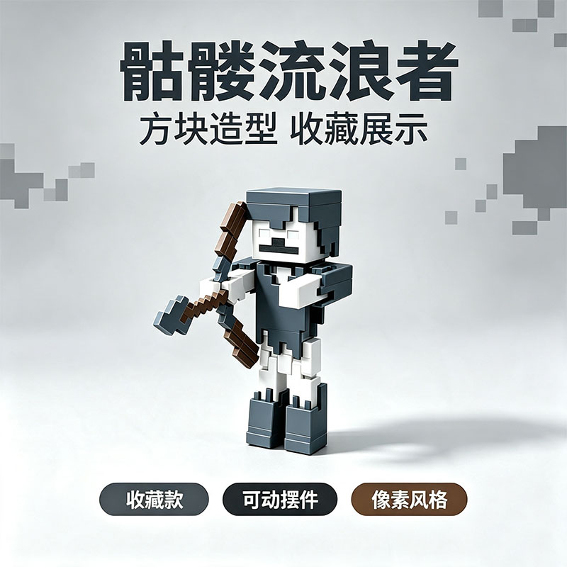 骷髅流浪者关节可活动桌面摆件