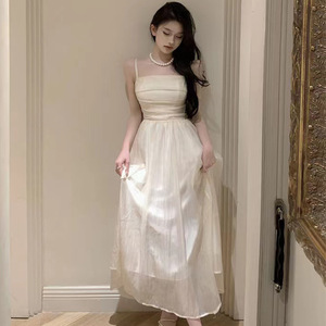 女装法式宫廷风吊带连衣裙夏季新款时尚甜美超仙显瘦气质潮流长裙