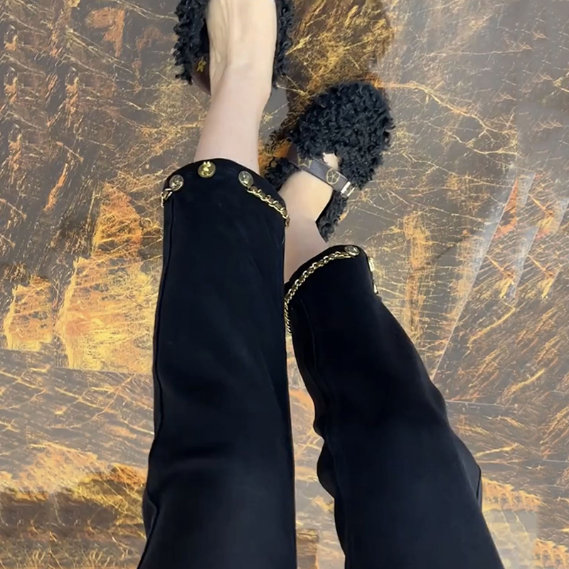 八九分牛仔裤女秋梨形身材穿搭微胖女装显瘦高腰弹力链条烟管裤子