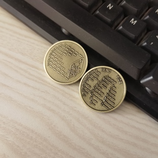 黄铜 CW训练币 莫尔斯电码训练币 业余无线电摩尔斯 电报电键练习