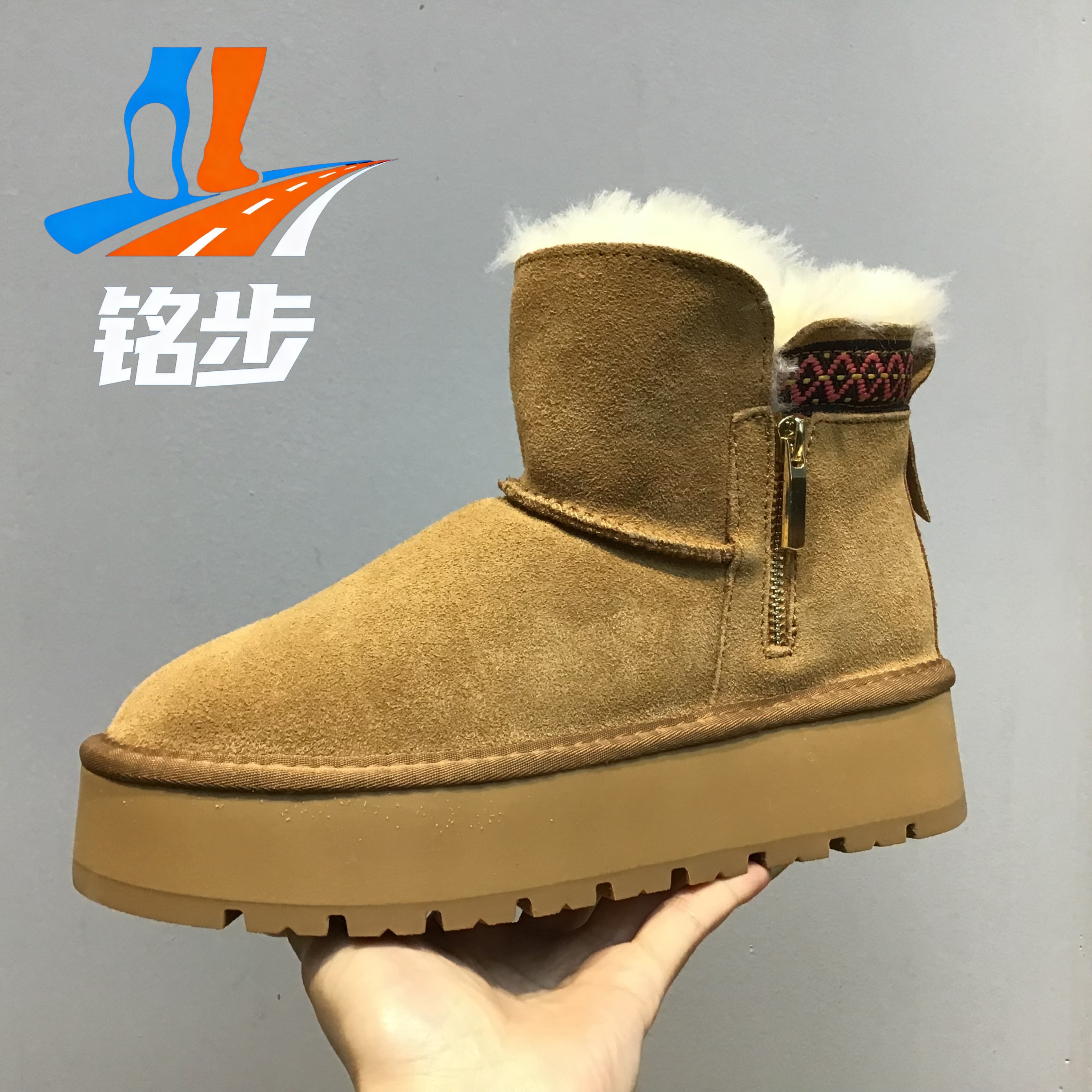 民族风加绒东北雪地靴