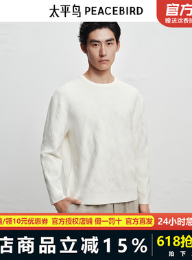 【商场同款】太平鸟男装几何肌理毛衫冬季新款纯色毛衣B1EBF4424