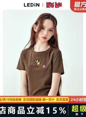 【Little Lulu联名】乐町夏季新款紧身图案绑带T恤C1CNE2122