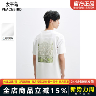 Daria T恤新款 Song联名 拼接短袖 圆领体恤B1CNF2425 太平鸟男装