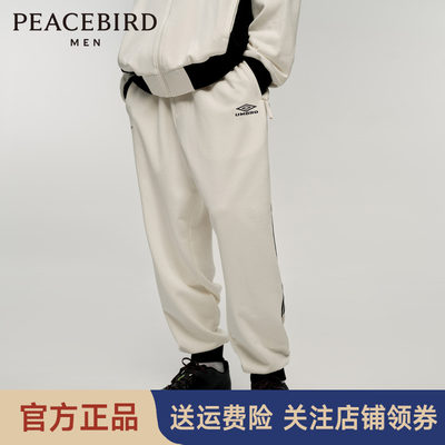 【AIRxPEACE】太平鸟男装冬季茵宝联名运动男纯棉长裤B3GMC4B11