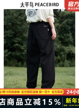 【商场同款】太平鸟男装24秋季新款立体绣花休闲裤卫裤B2GME3278