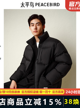 95%进口鸭绒太平鸟男装羽绒服24年冬新款保暖防寒面包服BAACE422Y
