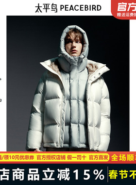 【商场同款】太平鸟男装 2024年冬季新款潮流连帽羽绒服B1ACE4446