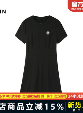 【商城同款】乐町针织露背连衣裙夏季休闲短袖裙C2FAE2F11