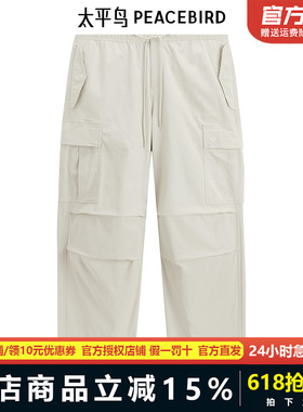 太平鸟男装 工装休闲裤直筒男士伞兵裤 B2GLF1134