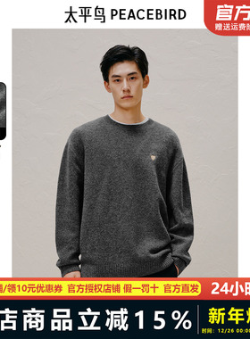 太平鸟男装毛衣24秋季新款针织衫秋季休闲毛衫慵懒毛衣BWEBE3127