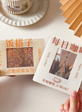 拍立得高透亚克力冰箱贴 趣味文字diy装饰小卡相片磁吸贴