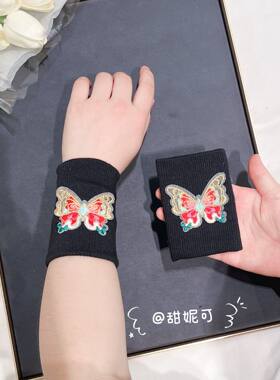 民族风绣花手套女护腕