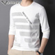 意大利高级感男t恤春秋新款 卫衣潮流长袖 圆领打底衫 正品 秋装 上衣