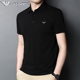 中年男翻领休闲polo衫 正品 t恤夏季 纯色时尚 意大利男装 丝光棉短袖