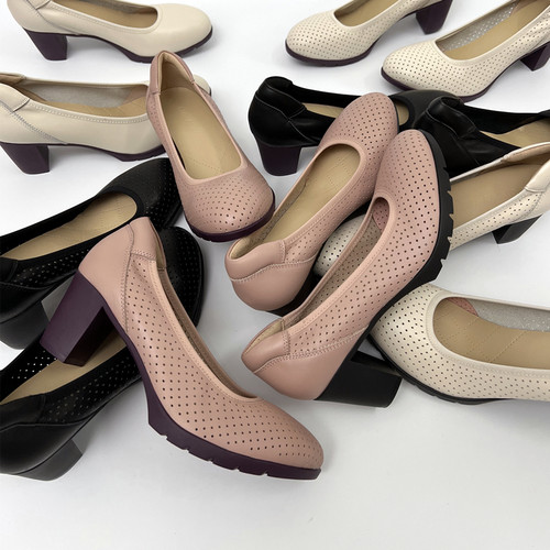 不累脚的牛皮单鞋软面软底舒适款