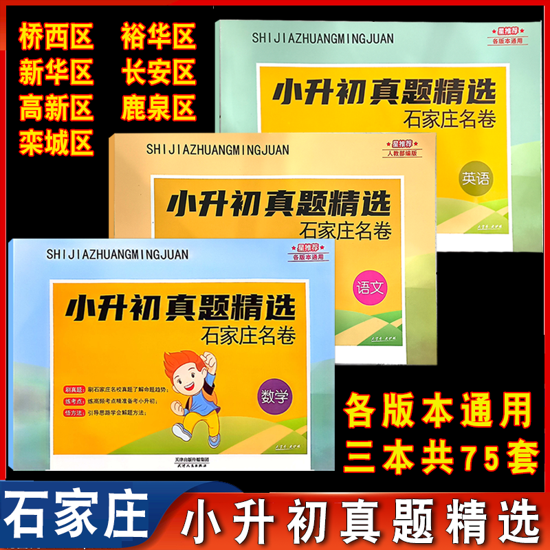 2024河北小升初真题卷真题真卷大练习语文数学英语石家庄衡水邯郸秦皇岛邢台保定沧州张家口等名校小升初招生试卷人教冀教版通用 书籍/杂志/报纸 小学教辅 原图主图