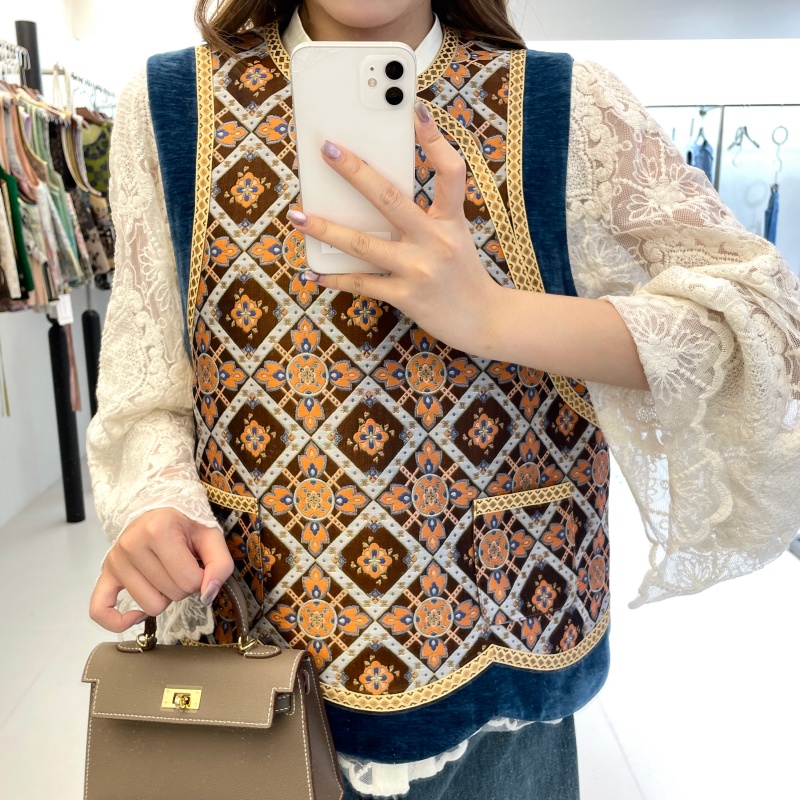 JINYU矜羽 （星晨）新中式非遗宋锦马夹女上衣马甲