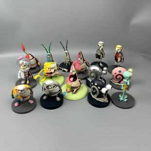 散货海绵宝宝盲盒系列公仔派大星珊迪痞老板半骨骼模型摆件