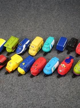 EB1外单PVC软壳小火车卡通特快车儿童玩具滑行小车可连接瑕疵