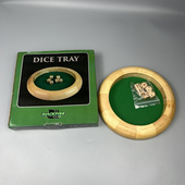 外单实木圆盘骰子骰盘原木拼接游戏棋牌骰子20cm