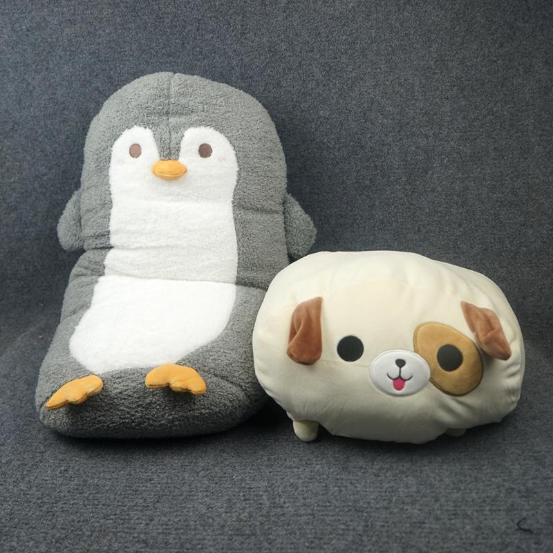 可爱小狗企鹅玩偶抱枕靠枕坐垫