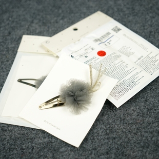 MA3 Z家GIRLS系列金色掰卡灰色网花金丝发夹手工缝制水滴夹