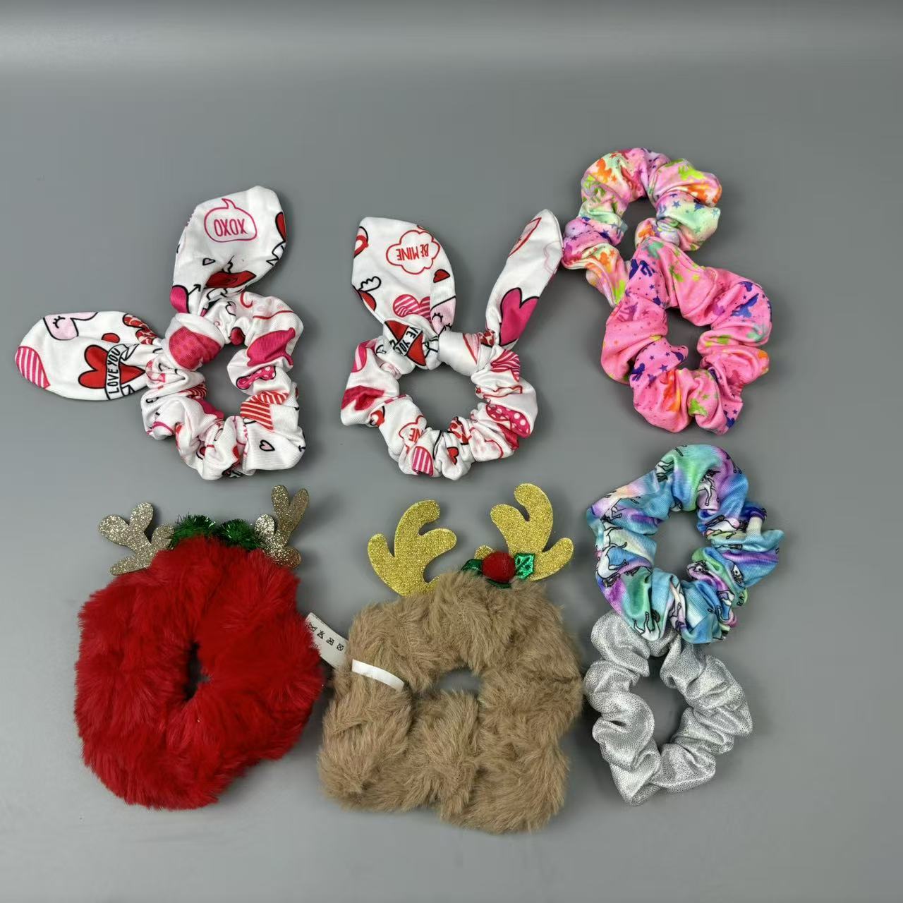 圣诞节头饰大肠发圈丸子头发饰