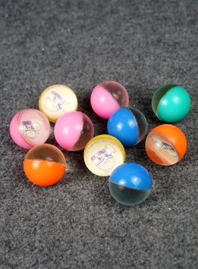 HA1日单卡通高弹力跳跳球弹力球10个装撞色小球38mm