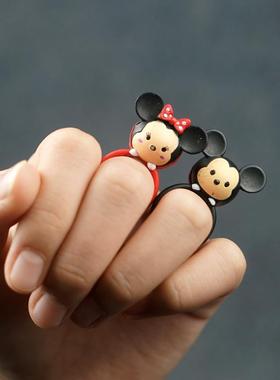 散货超萌戒指唐老鸭米奇米妮黛西公仔戒指玩具瑕疵