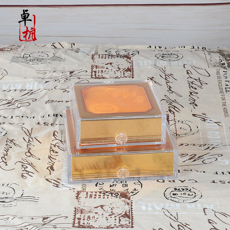 高档亚克力盒子 内盒 带锁扣塑料盒 燕窝海参石斛包装盒