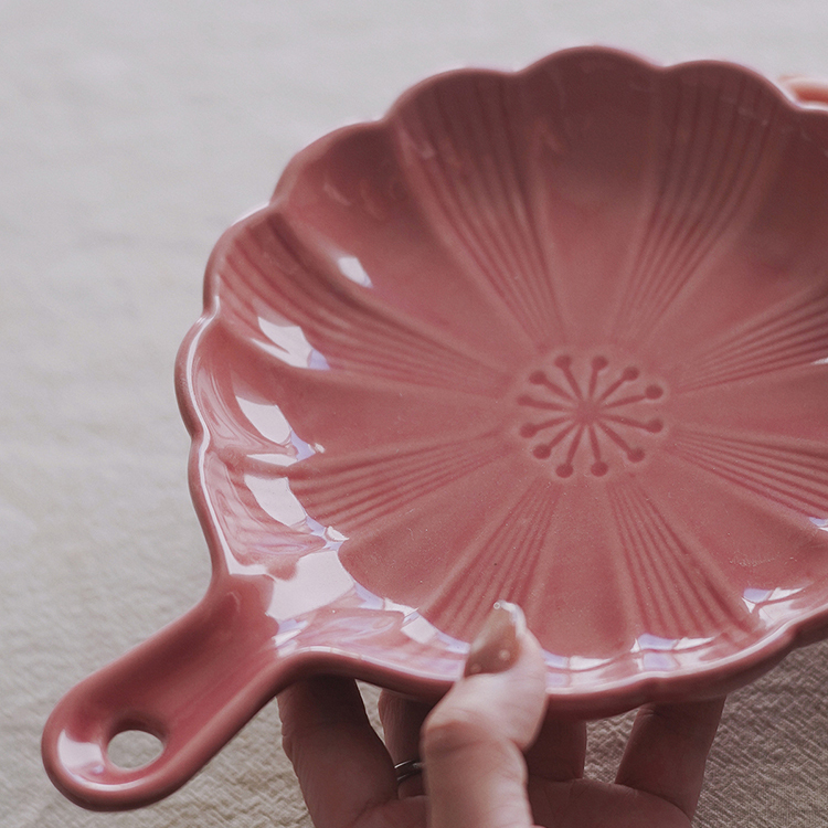 线条焗饭烤盘家用陶瓷带手柄日式简约沙拉泡面碗网红餐具ins风